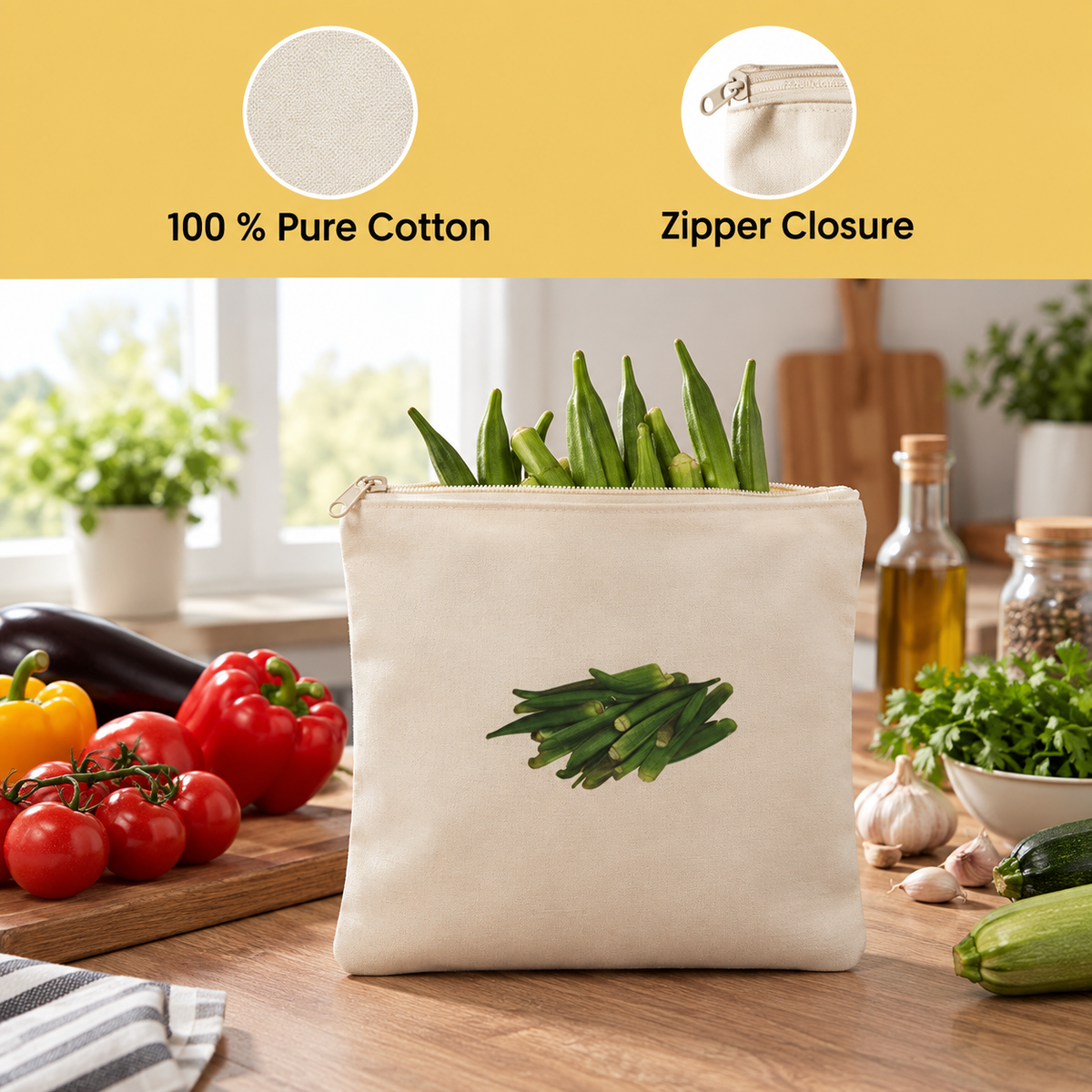 Eco-Friendly Kitchen Vegetable Bag (Pack of 10)