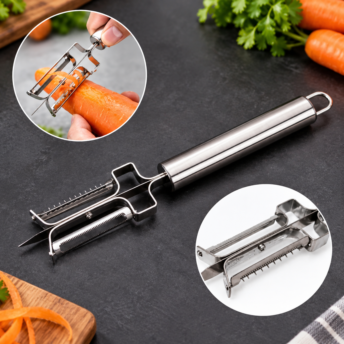 3-in-1 Multi-Functional Vegetable Peeler