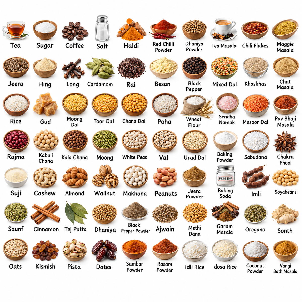 Kitchen Masala Jar Labels