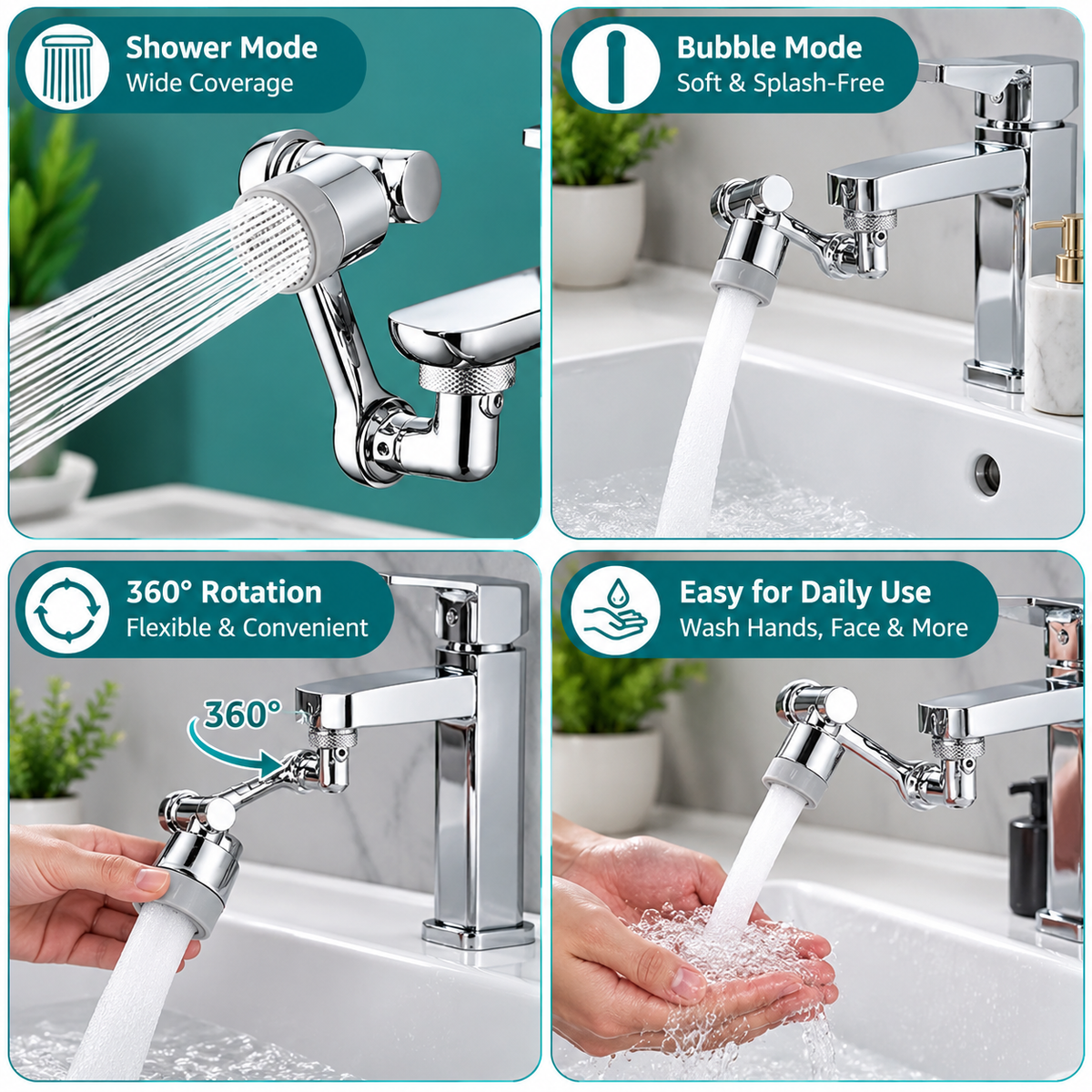 1080° Degree Stainless Steel Faucet Aerator