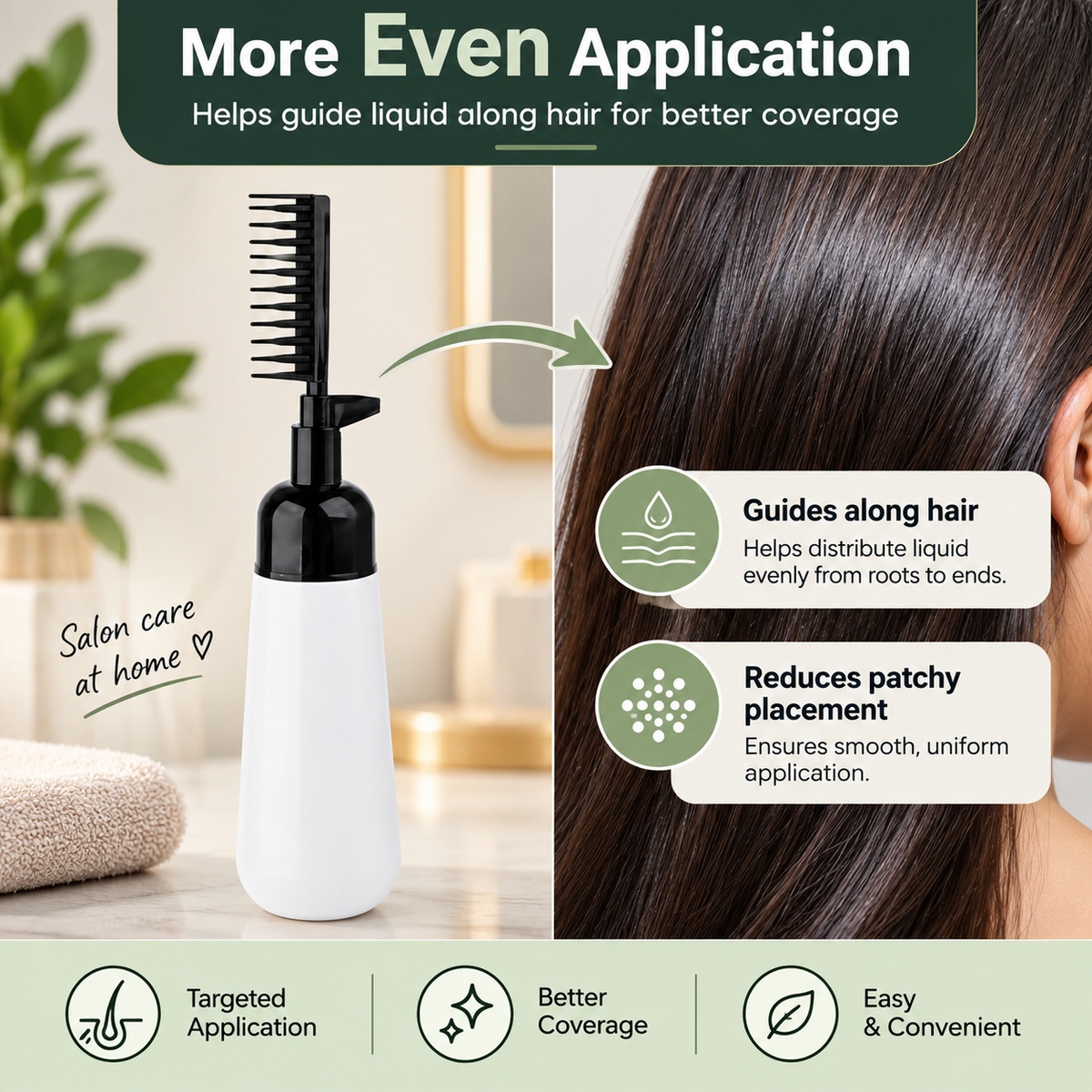 Dye Applicator Bottle with Comb