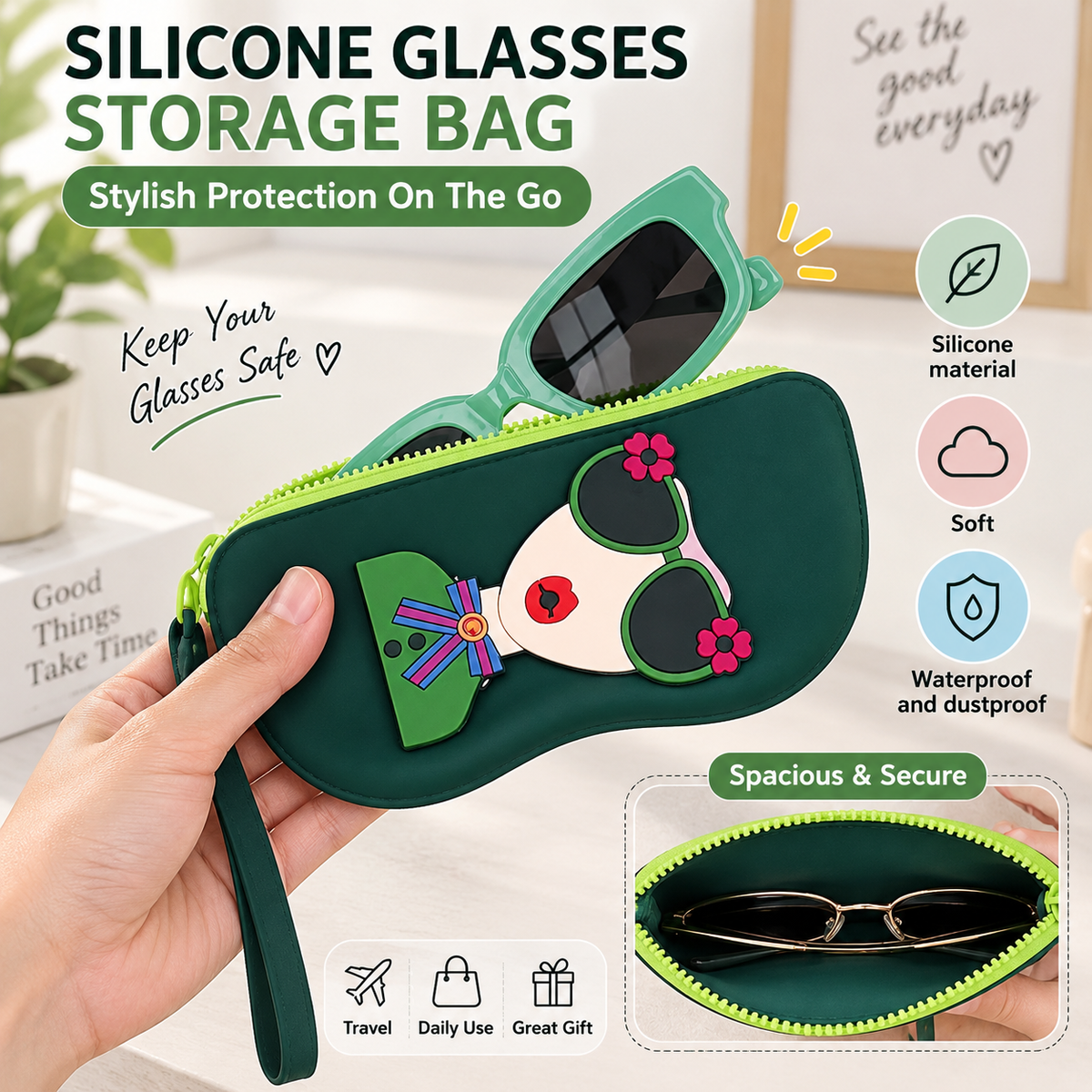 Cute Silicone Sunglasses Case