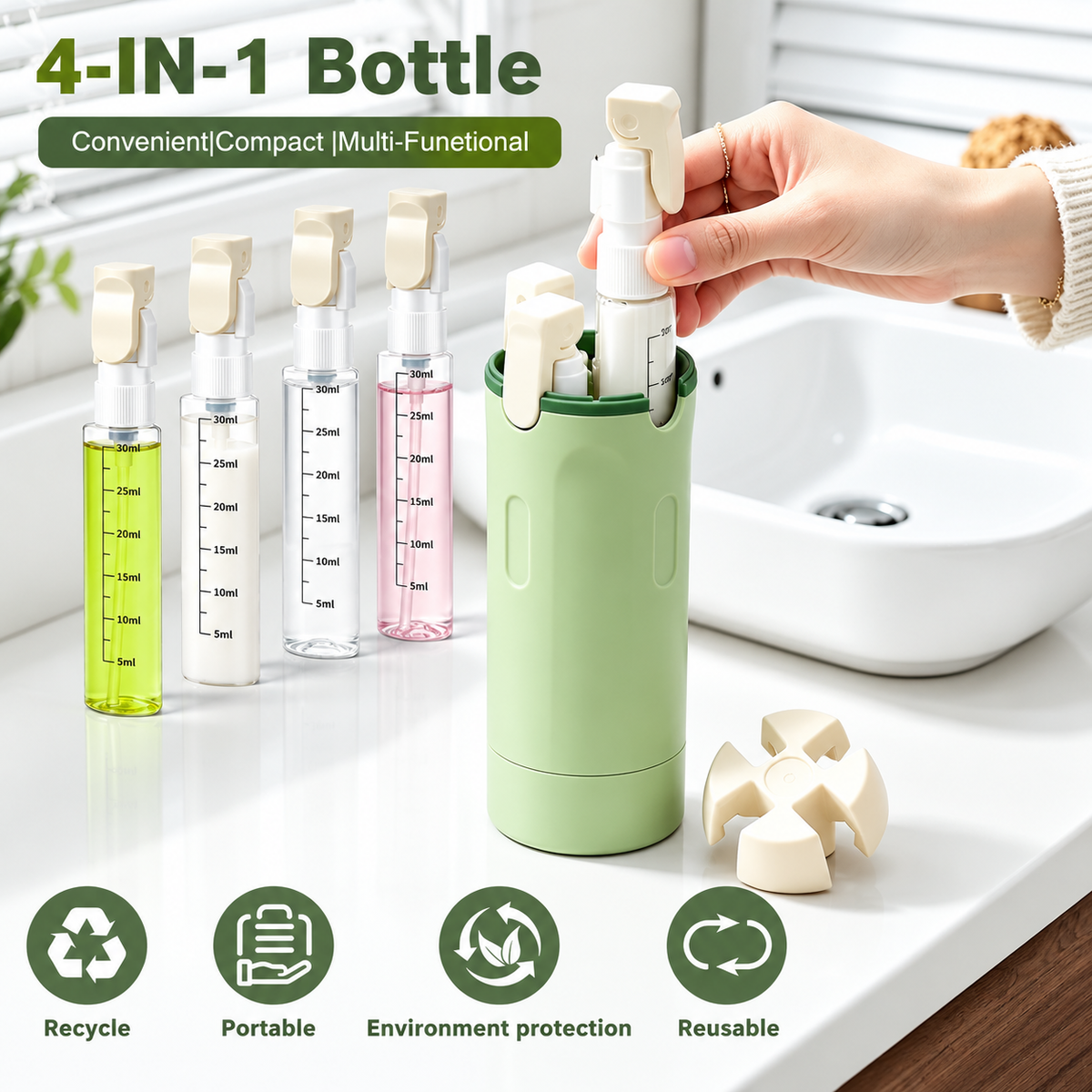 4 in 1 Travel Bottle Kit