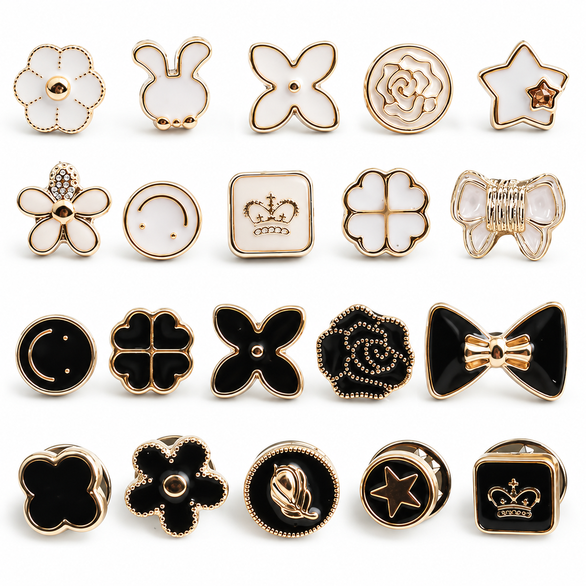Decorative Wooden Buttons for Clothes (20 pcs)