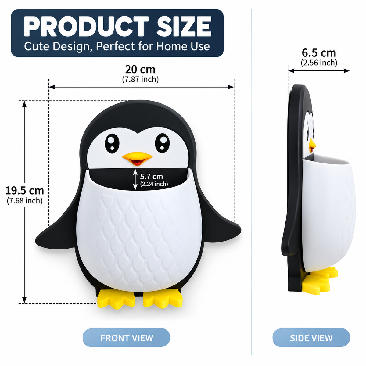 Penguin Wall-Mounted Toothpaste Holder