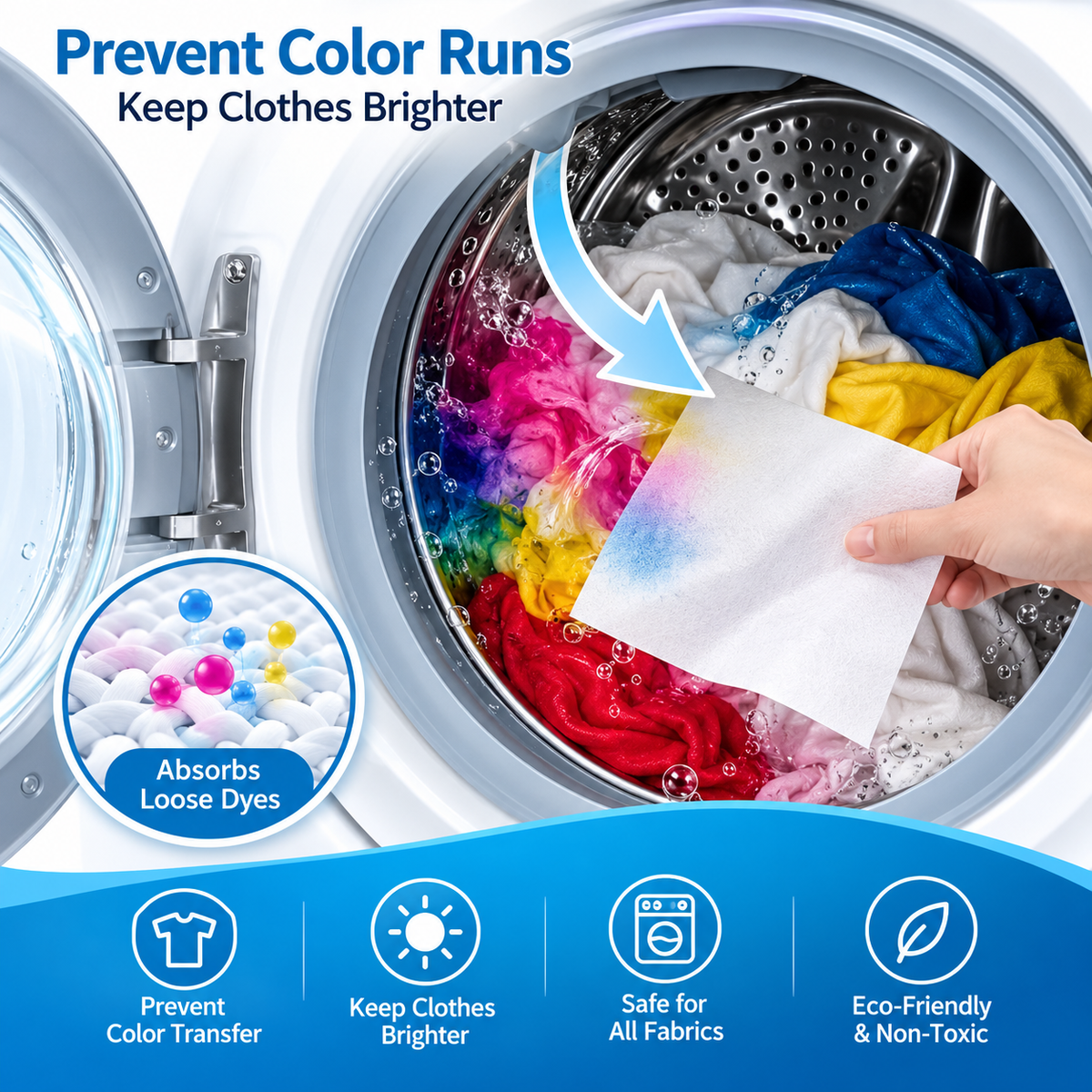 Fabric Clothes Color Absorb Paper