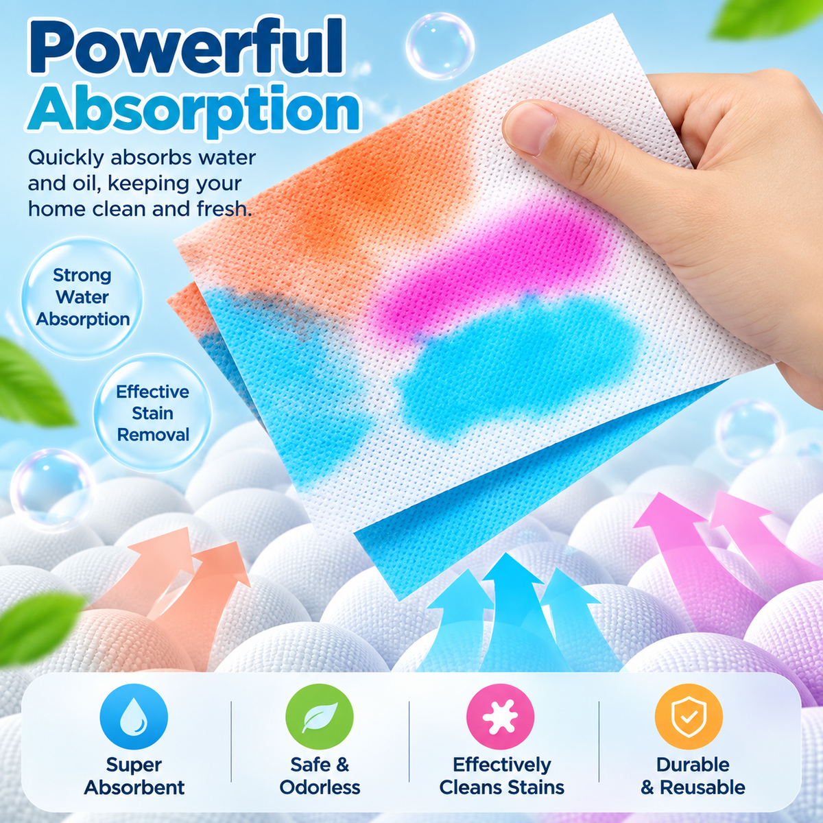 Fabric Clothes Color Absorb Paper
