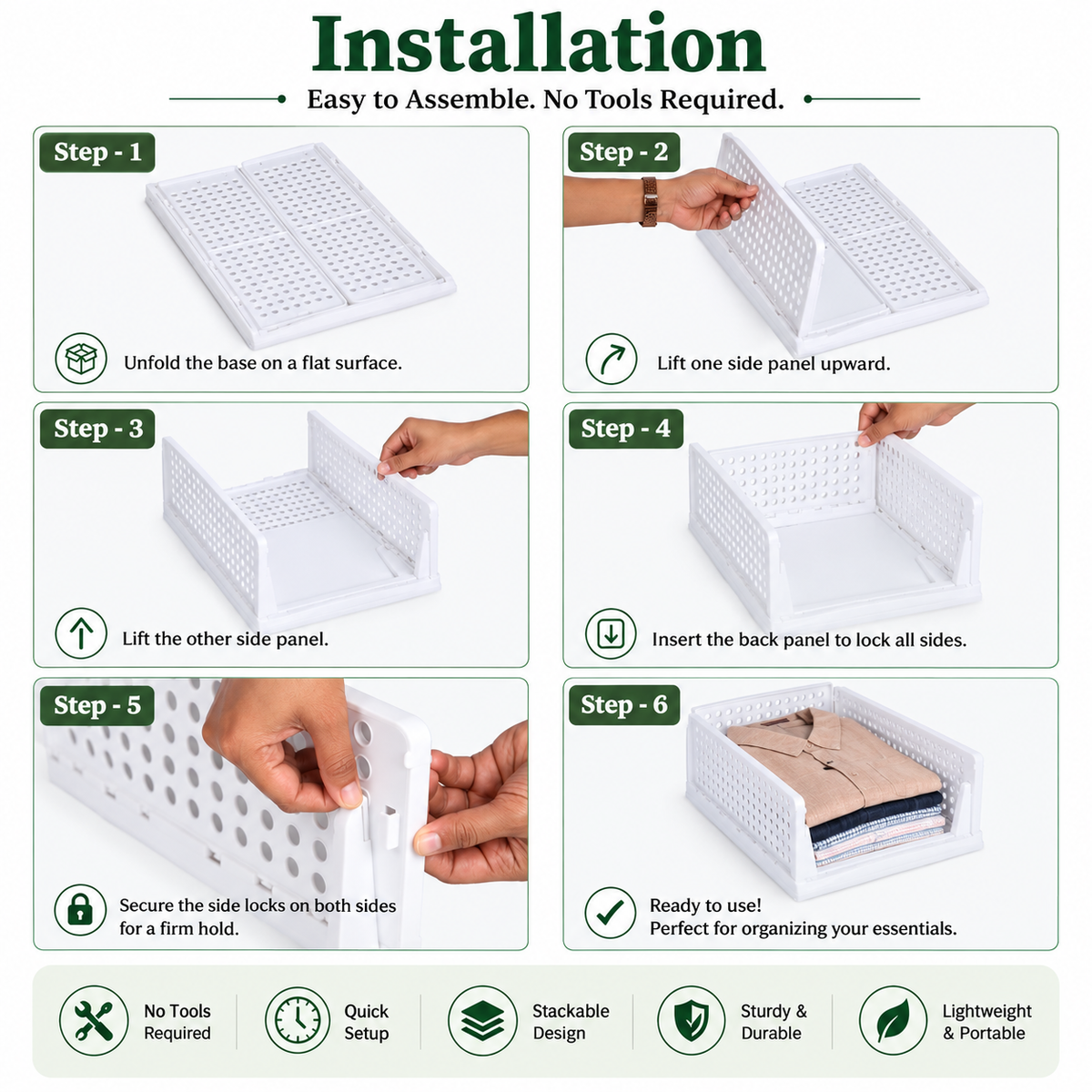 Multipurpose Space Saver Storage Organizer (Pack of 2)