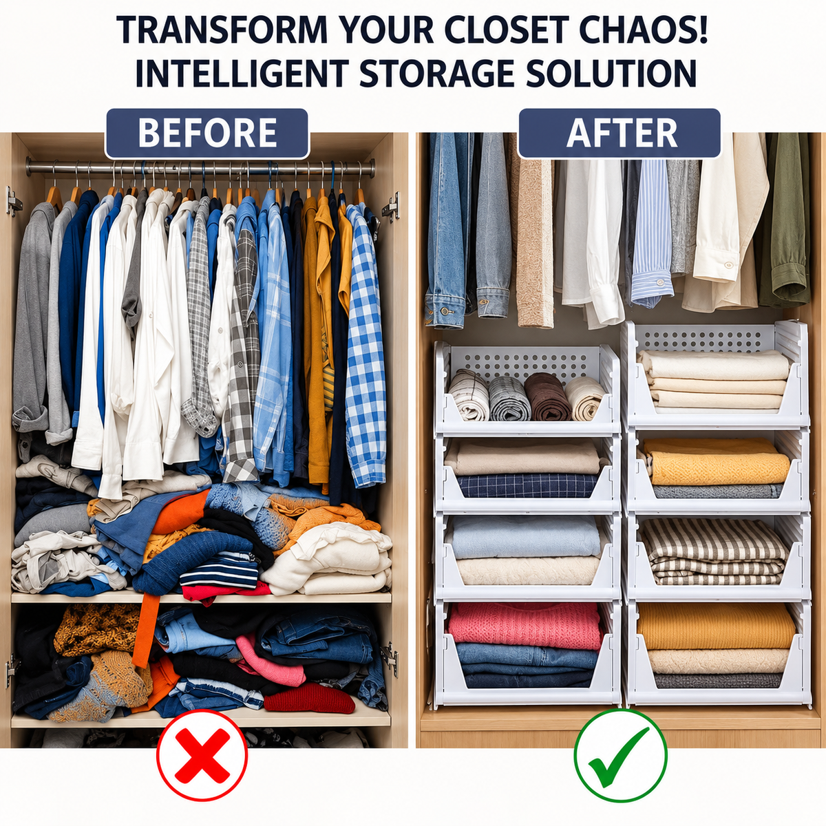 Multipurpose Space Saver Storage Organizer (Pack of 2)