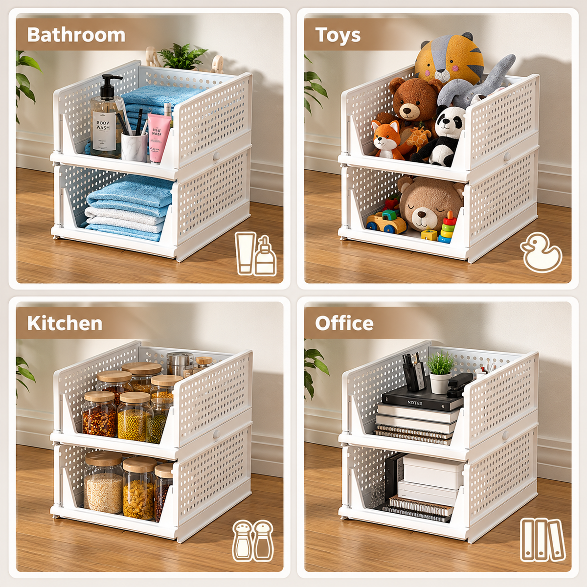 Multipurpose Space Saver Storage Organizer (Pack of 2)
