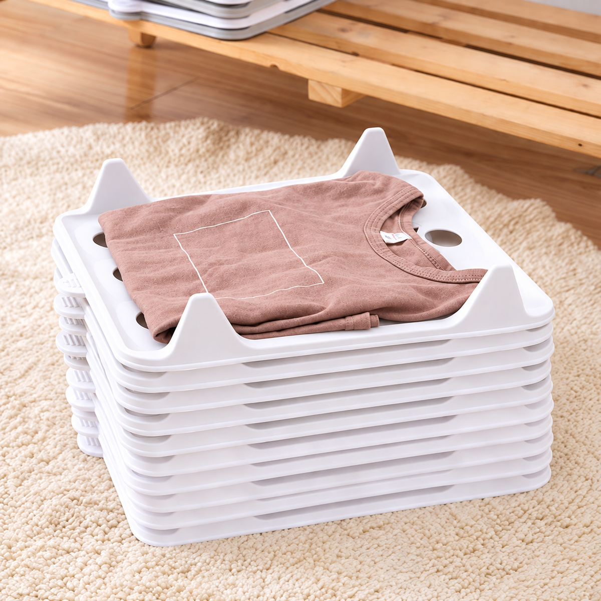 Cloth Tray Wardrobe Organizer (Pack of 5)