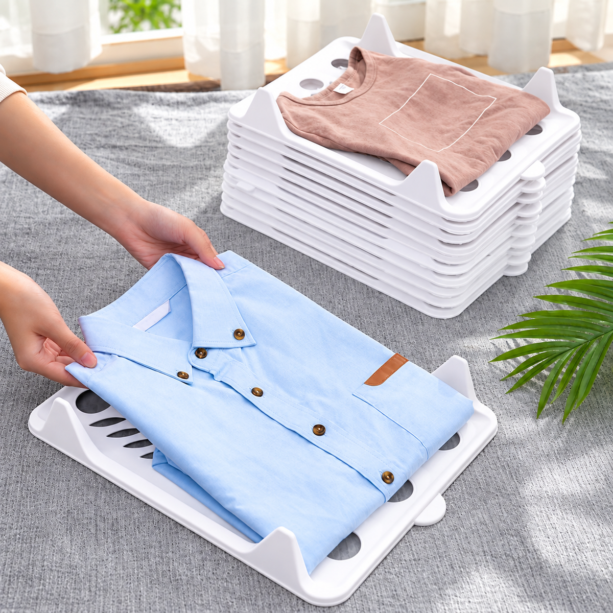Cloth Tray Wardrobe Organizer (Pack of 5)