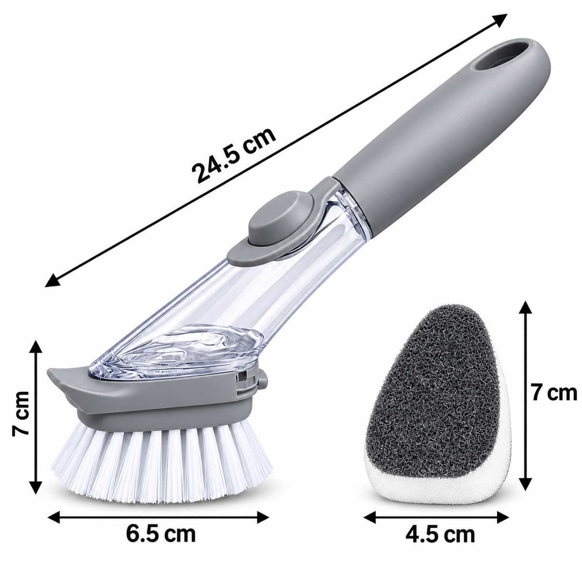 All in one Cleaning Brush with Detergent Dispenser