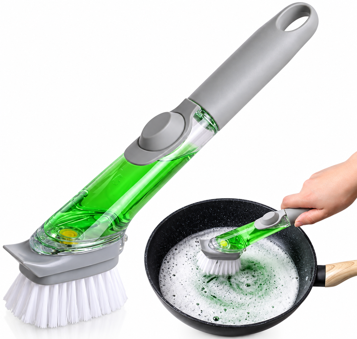 All in one Cleaning Brush with Detergent Dispenser