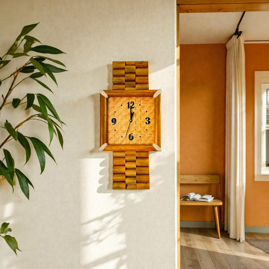 Rillohut Premium Bamboo Dial Wall Clock™