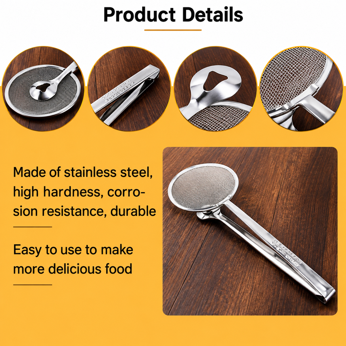 Multi-functional 2-in-1 fry tool