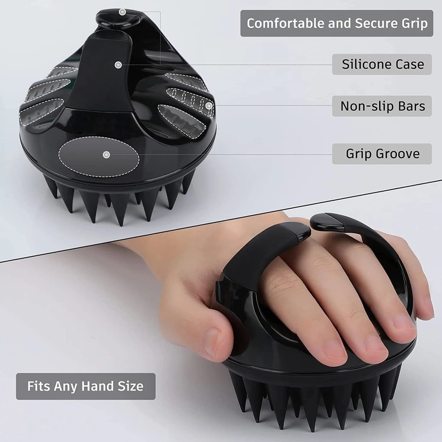 Silicone Scalp Massager Shampoo Brush ( Buy 1 Get 1 Free )